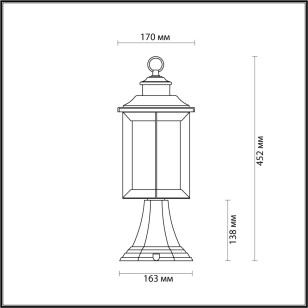 Ландшафтный светильник на столб Odeon Light Nature 4961/1A