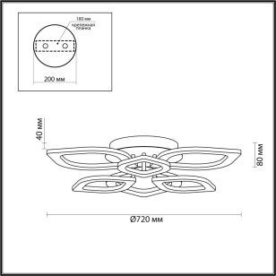 Люстра потолочная Lumion Ledio 4581/99CL