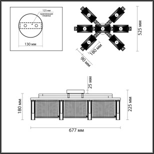 Люстра потолочная Odeon Light Hall 4871/7C