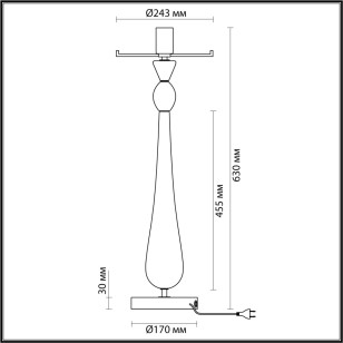 Настольная лампа Odeon Light Standing 4889/1T