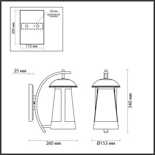 Ландшафтный настенный светильник Odeon Light Nature 4837/1W