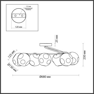 Люстра потолочная Lumion Comfi 5209/7C