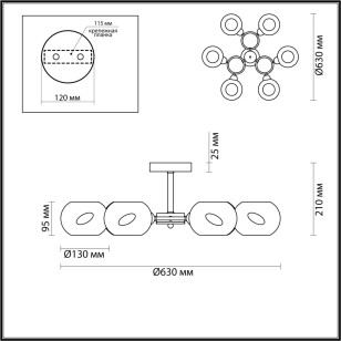 Люстра потолочная Lumion Comfi 4548/6C