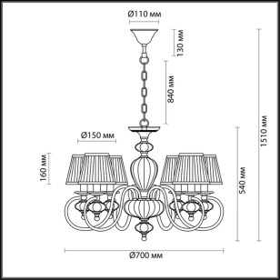 Люстра Odeon Light Classic 4186/6