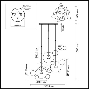 Люстра Odeon Light L-Vision 4802/36LA