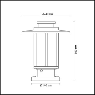 Уличный светильник на столб Odeon Light Nature 4047/1B