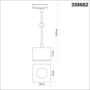 Светильник трековый однофазный трехжильный светодиодный Novotech Port 358662