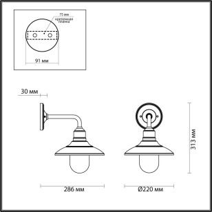 Ландшафтный настенный светильник Odeon Light Nature 4965/1W