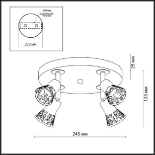 Светильник потолочный Odeon Light Classic 2612/4C