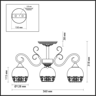 Люстра потолочная Lumion Comfi 3505/3C