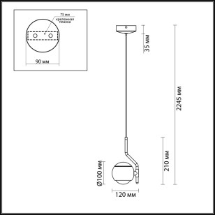 Подвесной светильник Odeon Light L-Vision 3915/9L