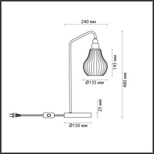 Настольная лампа Lumion Moderni 4562/1T