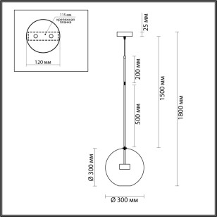 Подвес Odeon Light L-Vision 4802/12L