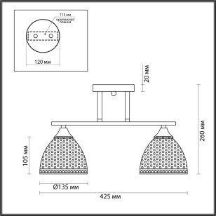 Люстра потолочная Lumion Comfi 4544/2C