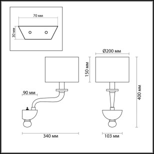 Бра Odeon Light Modern 4727/1W