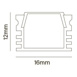 Алюминиевый профиль к светодиодной ленте LED Strip ALM005S-2M