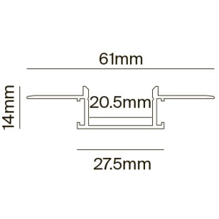 Алюминиевый профиль к светодиодной ленте LED Strip ALM011S-2M