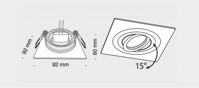 Светильник встраиваемый Technical Downlight DL023-2-01S