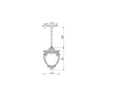 Светильник подвесной Outdoor Fleur O414PL-01BZ