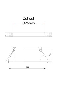 Светильник встраиваемый Technical Downlight DL041-01G