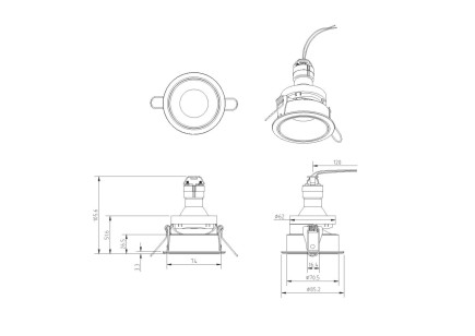 Светильник встраиваемый Technical Downlight DL053-01B