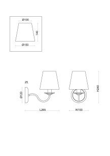 Бра Freya Classic FR2027WL-01BS