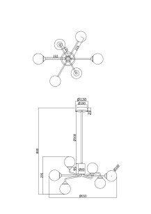 Люстра Freya Modern FR5120PL-06G