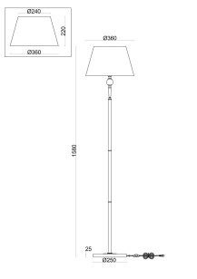 Торшер Freya Classic FR5190FL-01BS