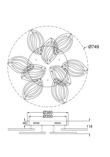 Светильник потолочный Freya LED FR6013CL-L157W