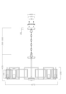 Светильник подвесной Maytoni House H009PL-08G