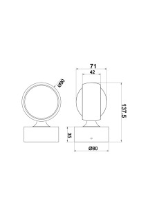 Бра Technical Ceiling & Wall MOD072WL-L8W3K