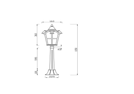 Светильник ландшафтный Outdoor Albion O413FL-01GB1