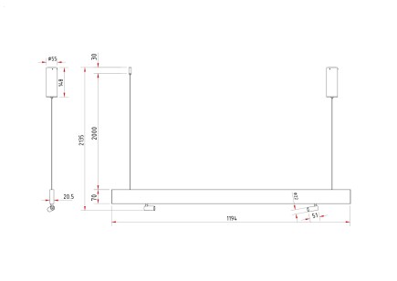 Светильник подвесной Technical Pendant P068PL-L27W4K