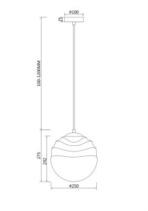 Светильник подвесной Maytoni Pendant P074PL-01BS