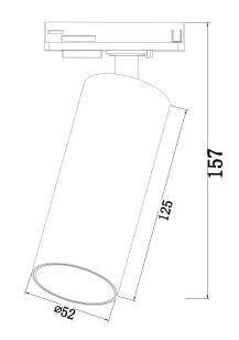Трековый светильник Technical Focus LED TR021-1-12W4K