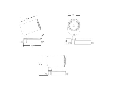 Трековый светильник Technical Vuoro TR029-3-10W3K-W