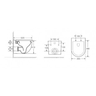 Унитаз WeltWasser SK 36x41 10000003808