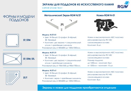 Душевой поддон RGW Stone Tray 90x140 16152914-01