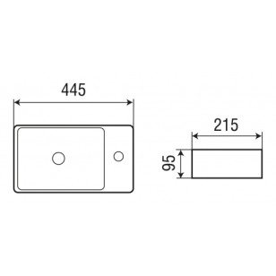 Раковина WeltWasser SK 445x22x10 10000004593