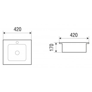 Раковина WeltWasser SK 420x42x17 10000004607