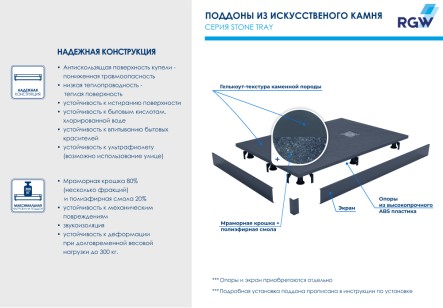 Душевой поддон RGW Stone Tray 70x140 16152714-02