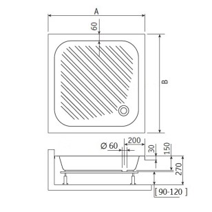 Душевой поддон RGW Acryl 80x80 16180188-51-A