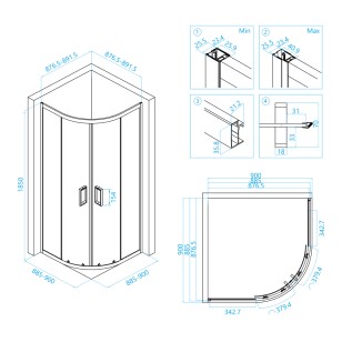 Душевой уголок RGW Classic 90x90x185 32095499-14