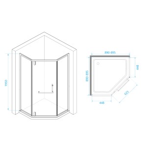 Душевой уголок RGW Hotel 90x90x195 350608499-26