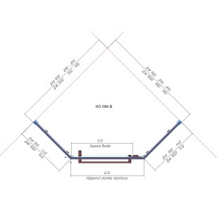 Душевой уголок RGW Hotel 100x100x195 350608400-25