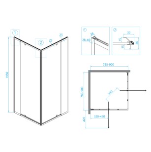 Душевой уголок RGW Passage 80x80x195 06083888-11