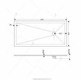 Душевой поддон RGW Stone Tray 80x140 16152814-01