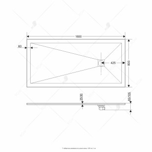 Душевой поддон RGW Stone Tray 80x160 16152816-02