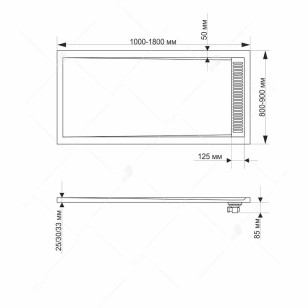 Душевой поддон RGW Stone Tray 80x170 14202817-01