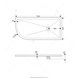 Душевой поддон RGW Stone Tray 90x120 16154129-02R